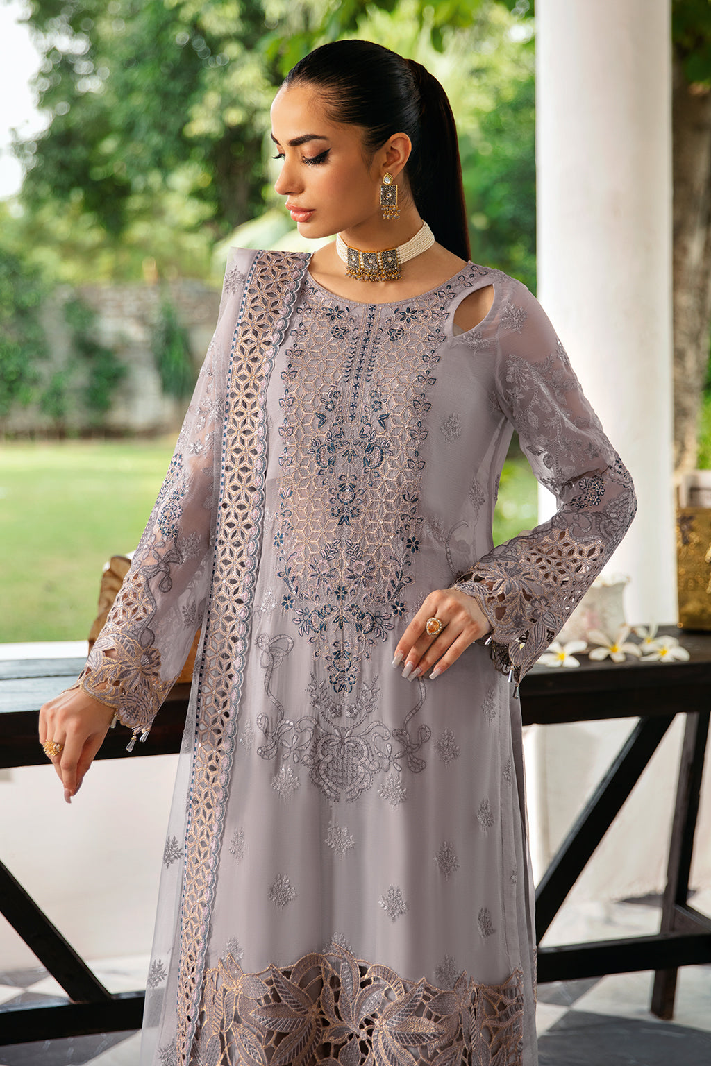 Ramsha | Dastak Luxury Chiffon Collection |  Q-104 - House Of Hania