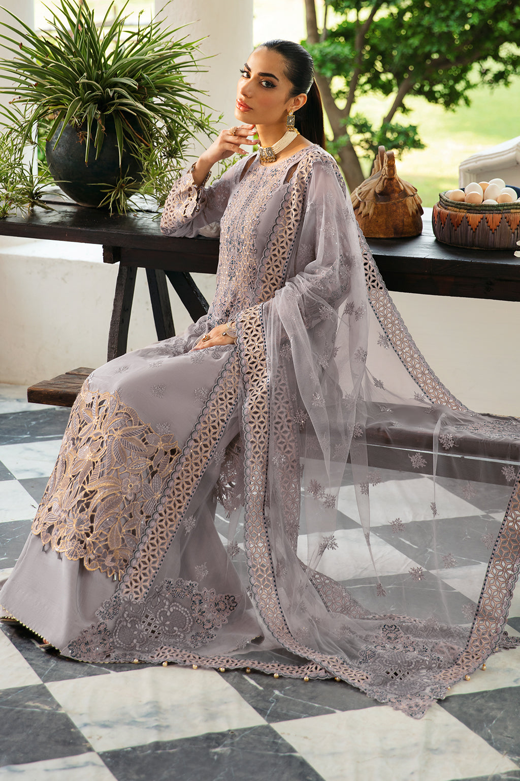 Ramsha | Dastak Luxury Chiffon Collection |  Q-104 - House Of Hania