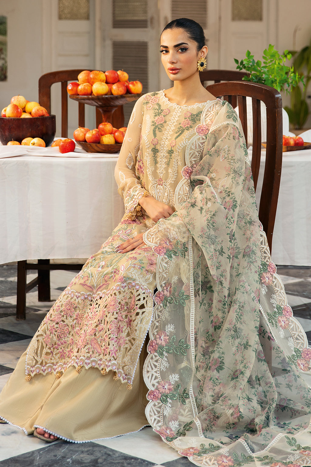 Ramsha | Dastak Luxury Chiffon Collection |  Q-105 - House Of Hania