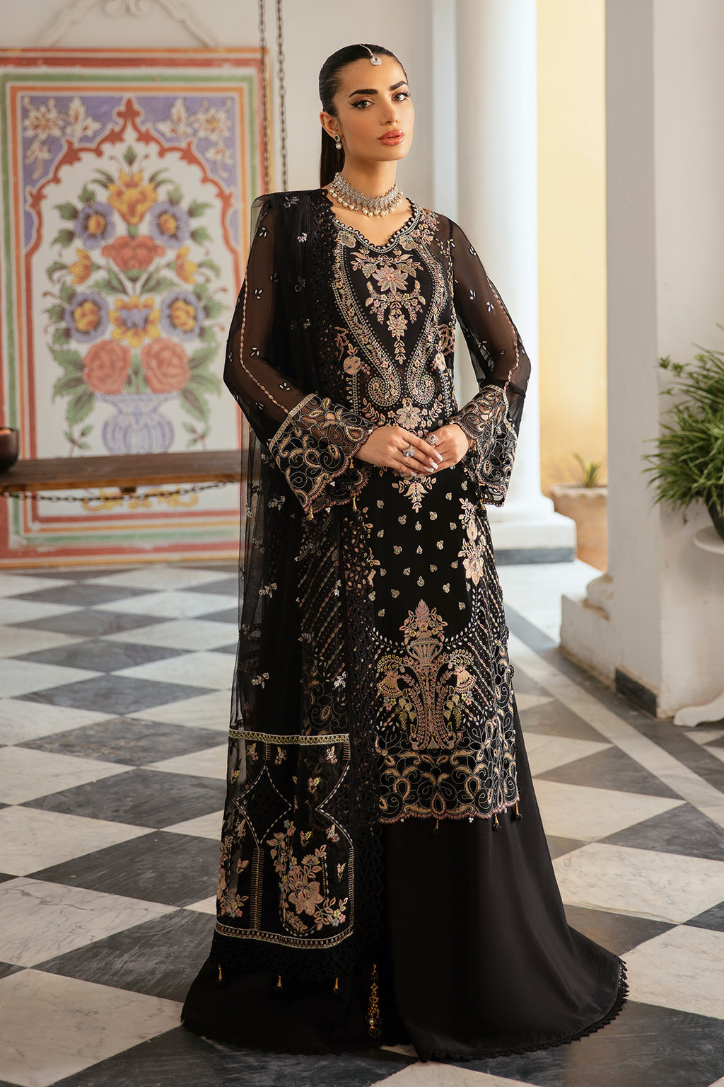 Ramsha | Dastak Luxury Chiffon Collection |  Q-106 - House Of Hania