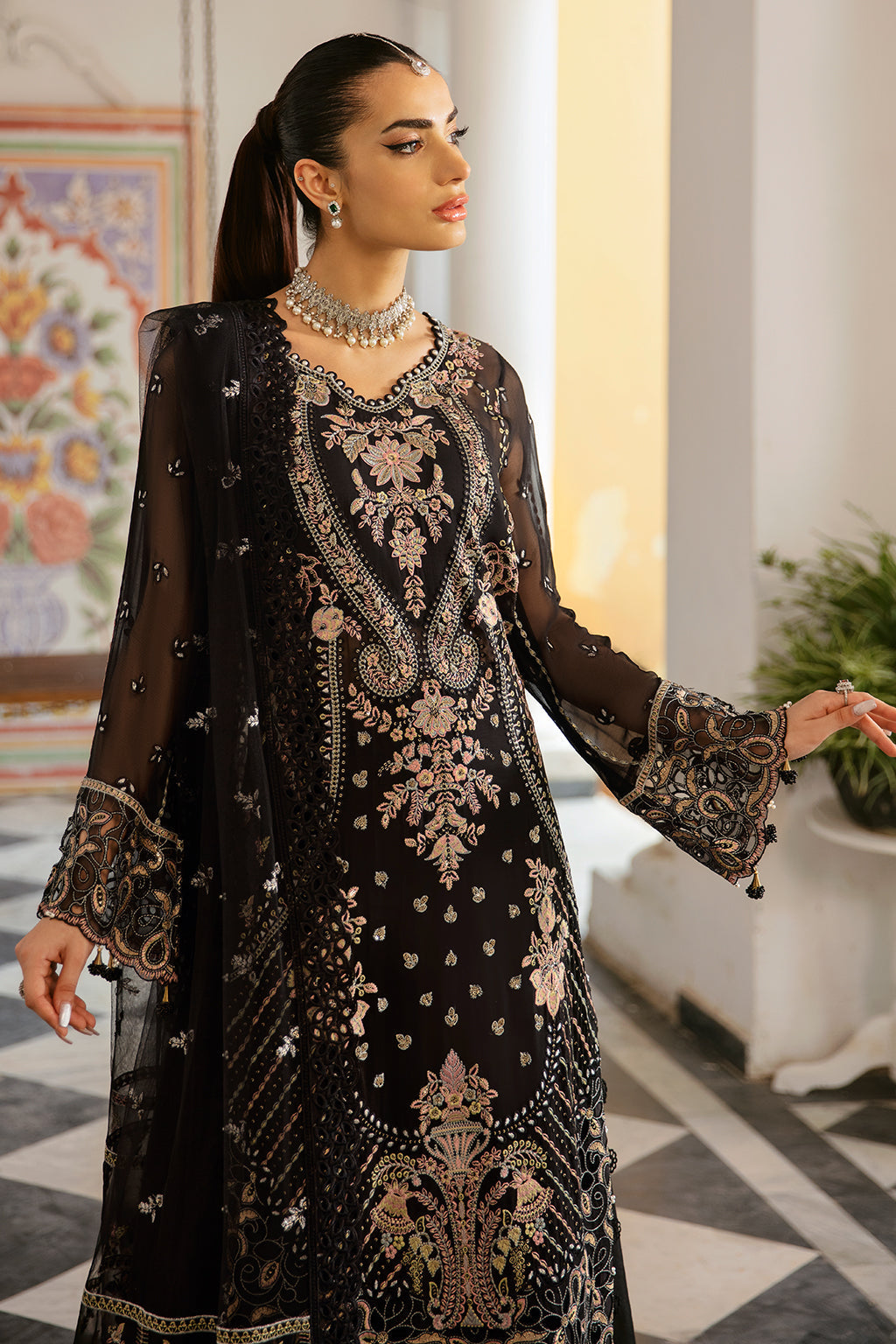 Ramsha | Dastak Luxury Chiffon Collection |  Q-106 - House Of Hania
