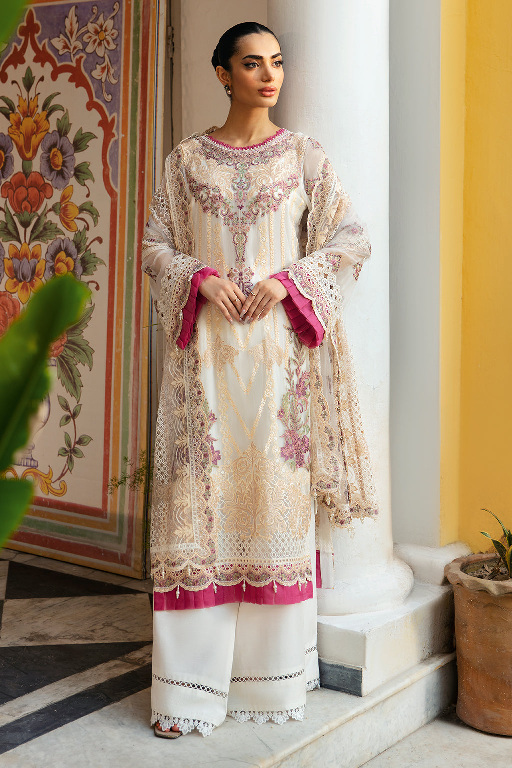 Ramsha | Dastak Luxury Chiffon Collection |  Q-107 - House Of Hania