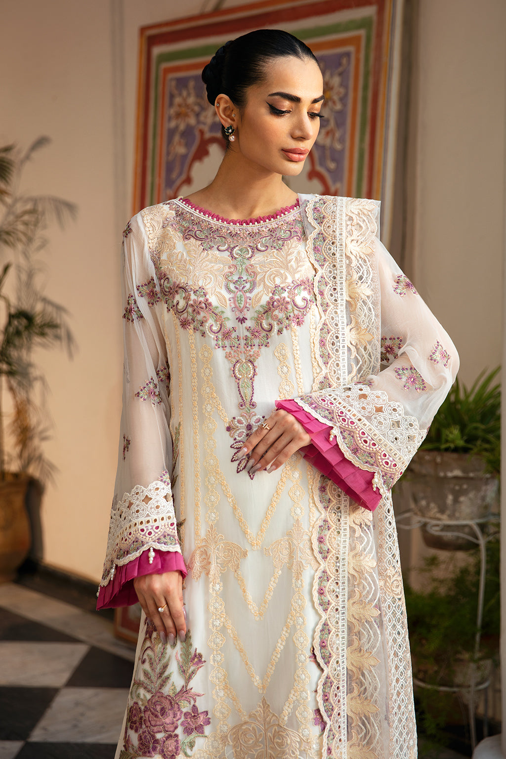 Ramsha | Dastak Luxury Chiffon Collection |  Q-107 - House Of Hania