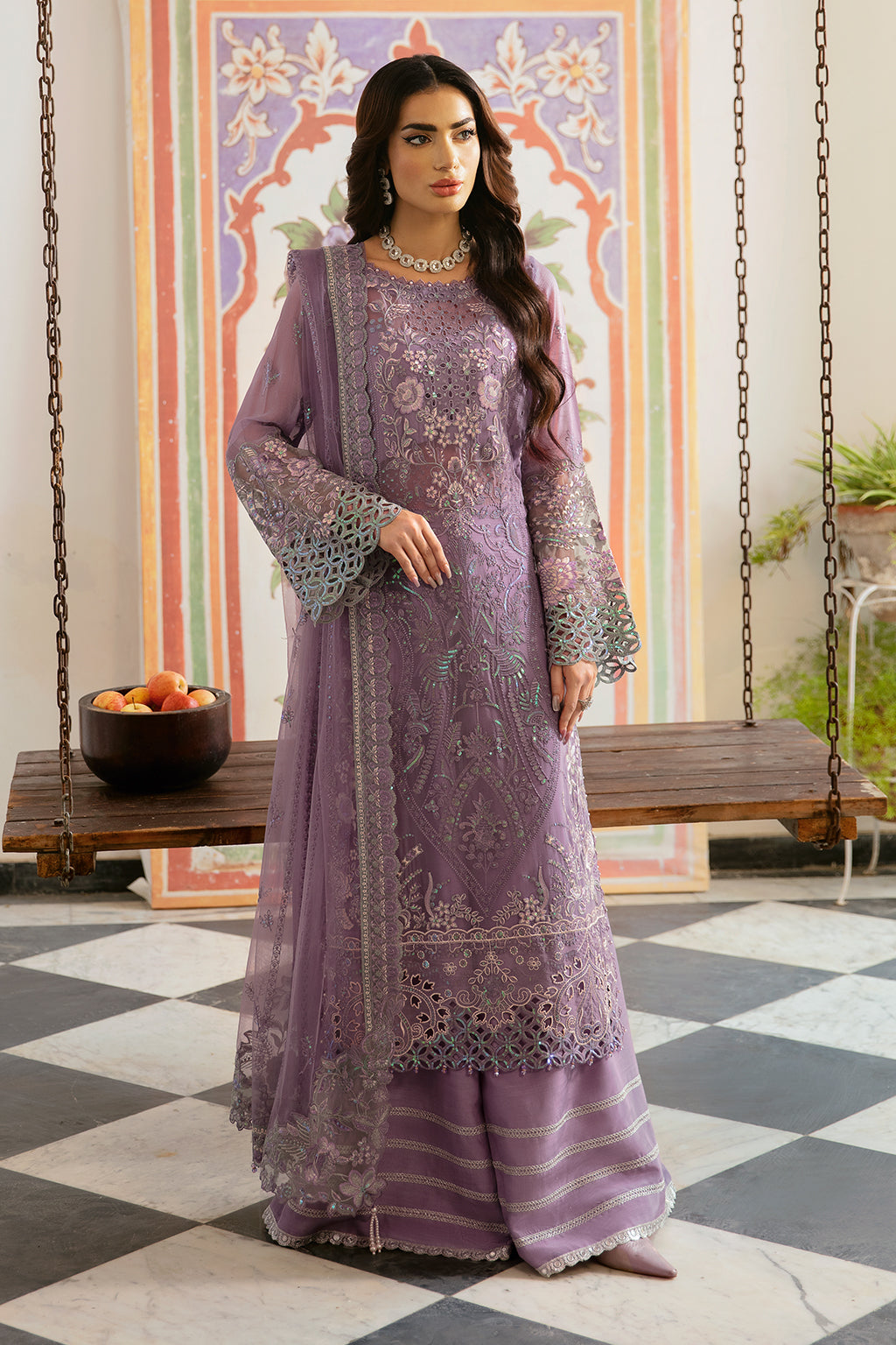 Ramsha | Dastak Luxury Chiffon Collection |  Q-108 - House Of Hania
