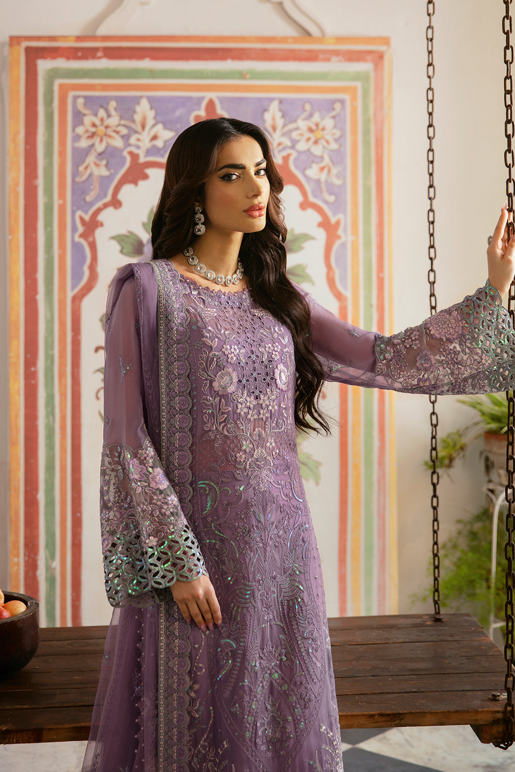 Ramsha | Dastak Luxury Chiffon Collection |  Q-108 - House Of Hania