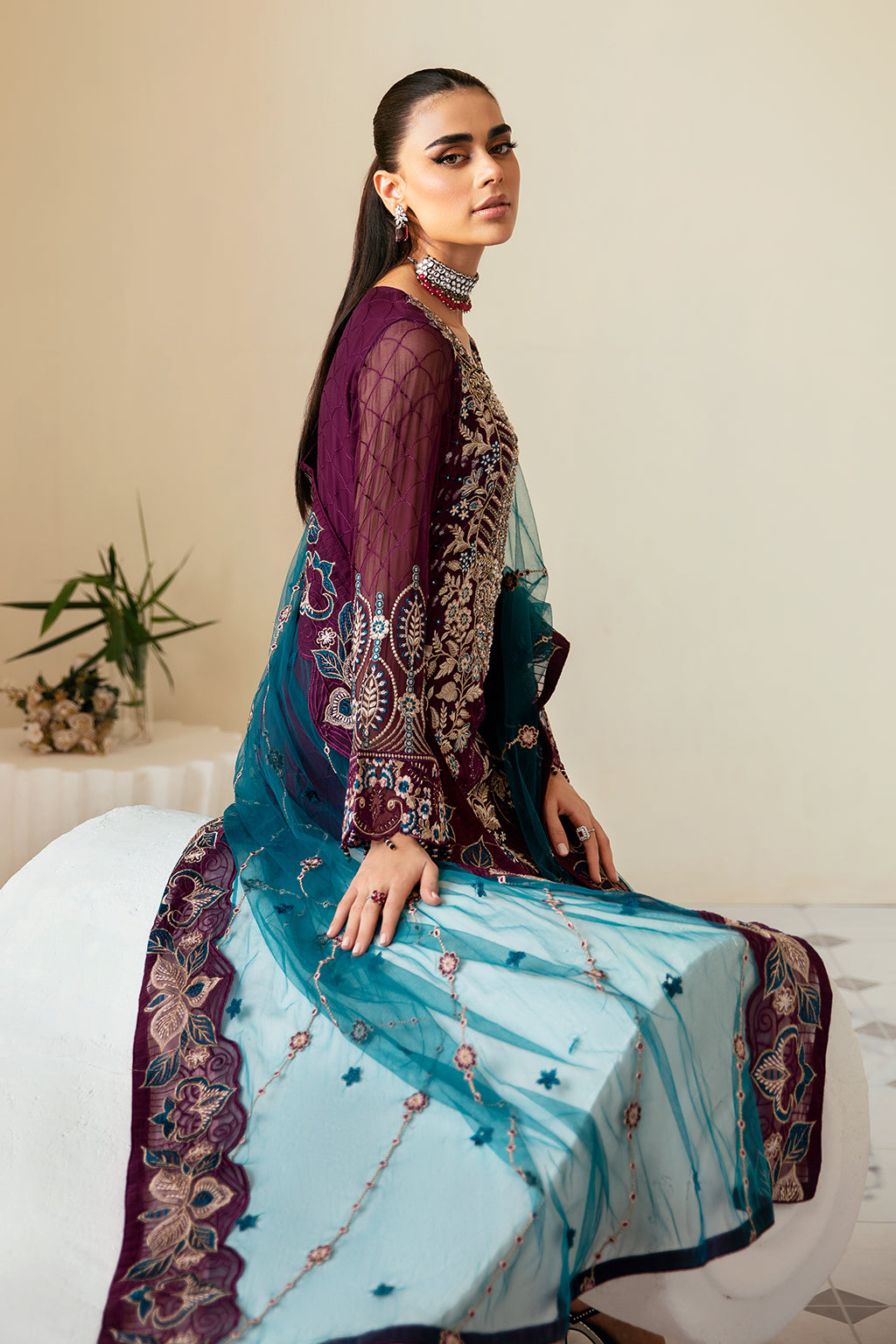 Ramsha | Dastoor Chiffon | P-102 - House Of Hania