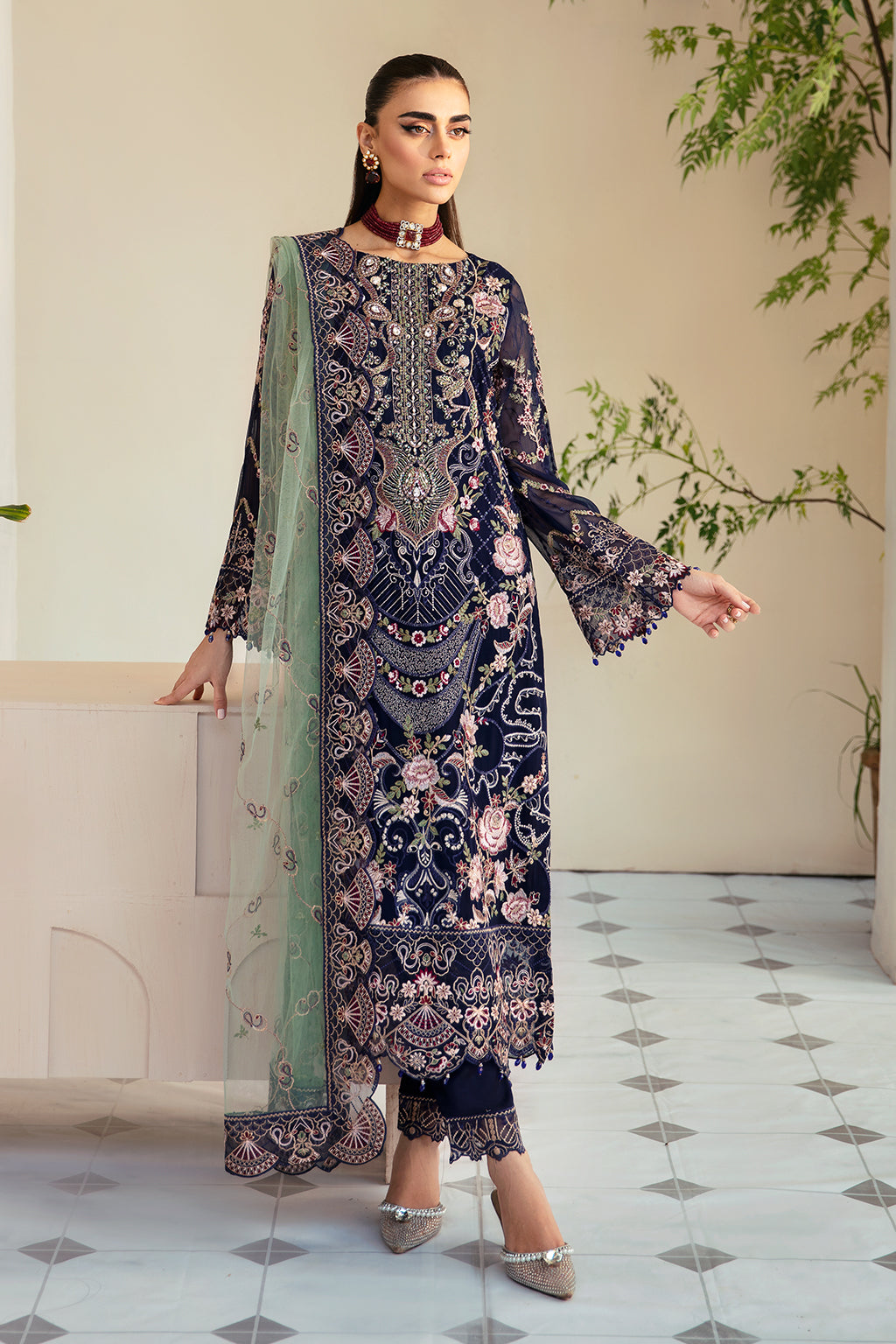 Ramsha | Dastoor Chiffon | P-110 - House Of Hania