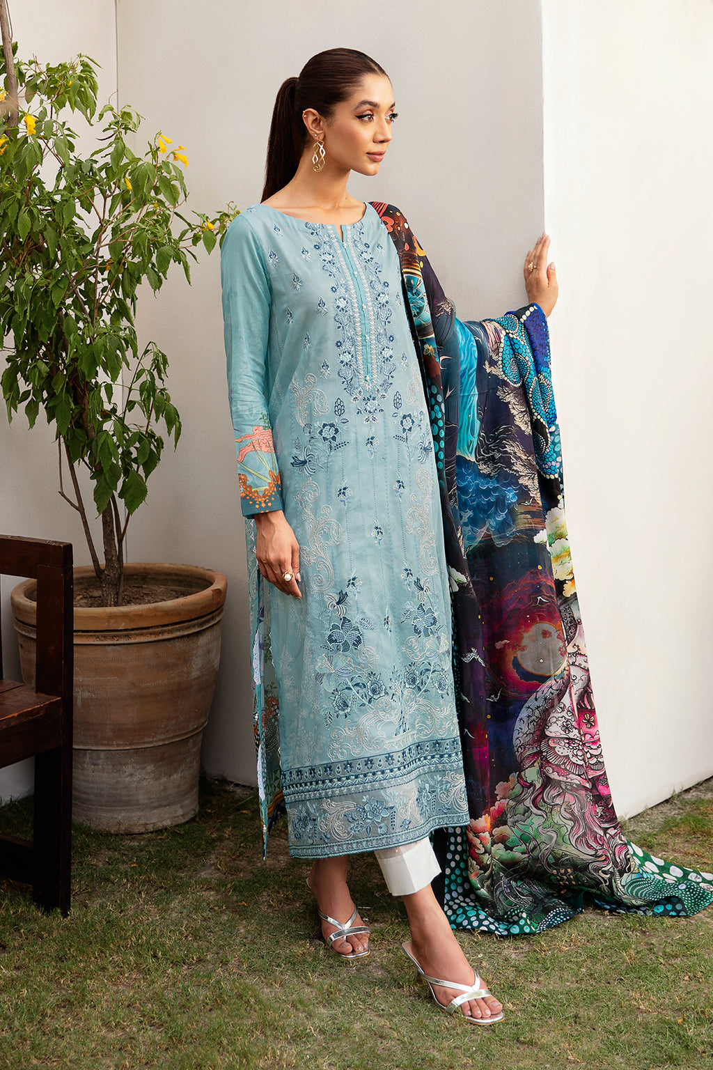 Ramsha | Luxury Lawn 24 | L-1203 - House Of Hania
