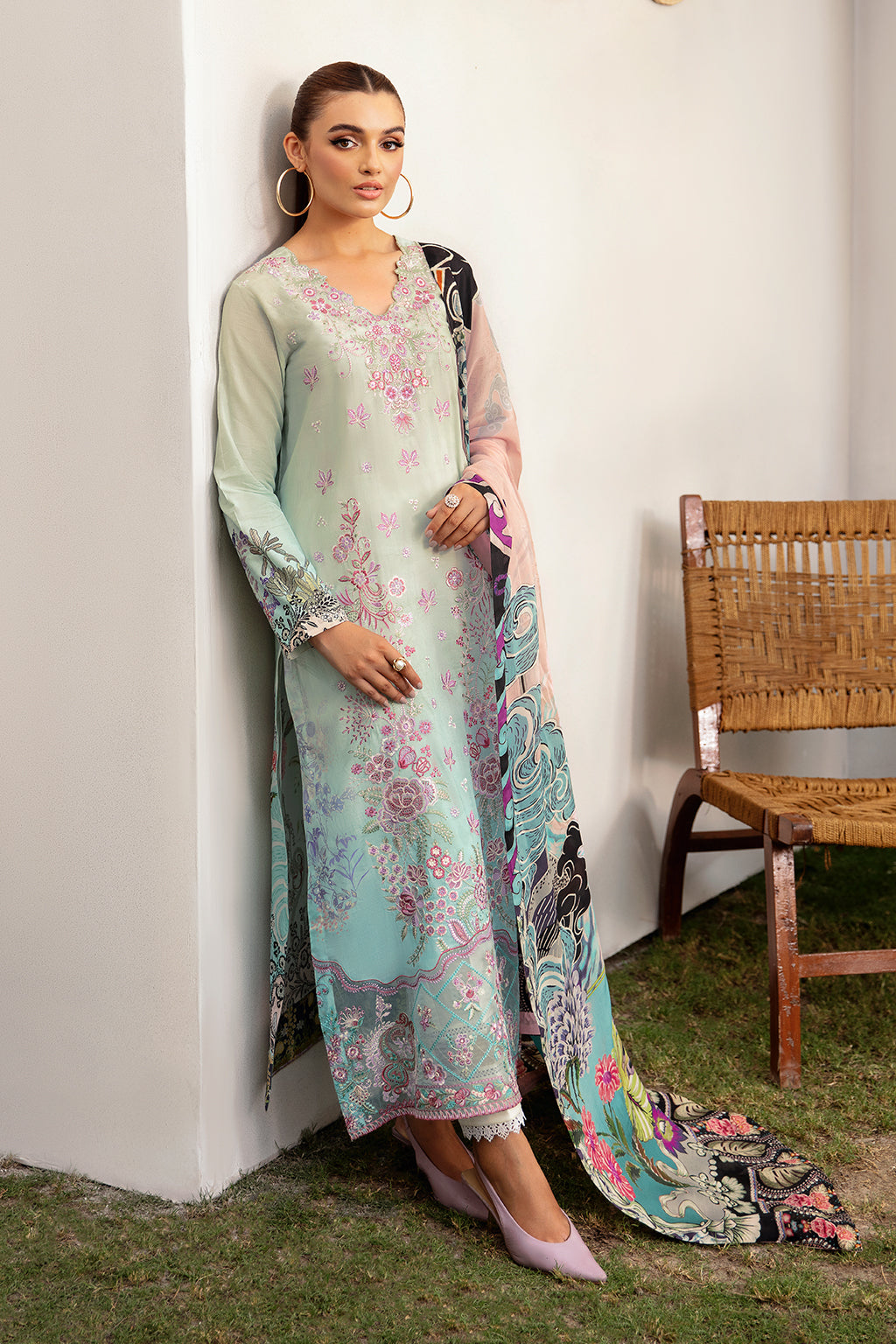 Ramsha | Luxury Lawn 24 | L-1206 - House Of Hania