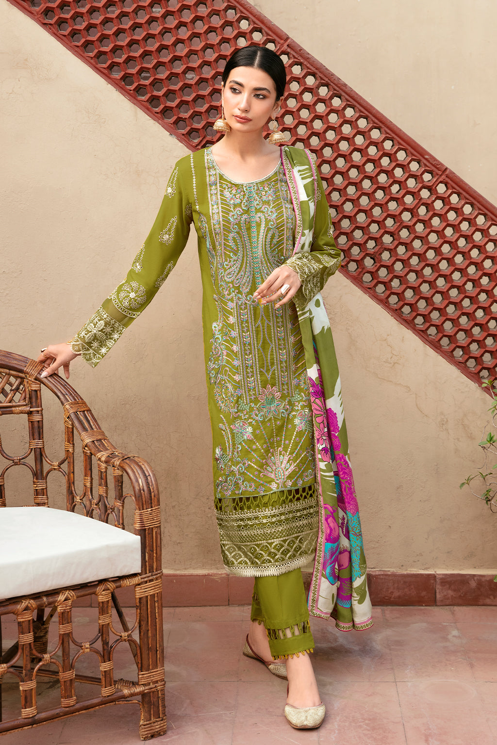 Ramsha | Luxury Lawn 24 | L-807 - House Of Hania