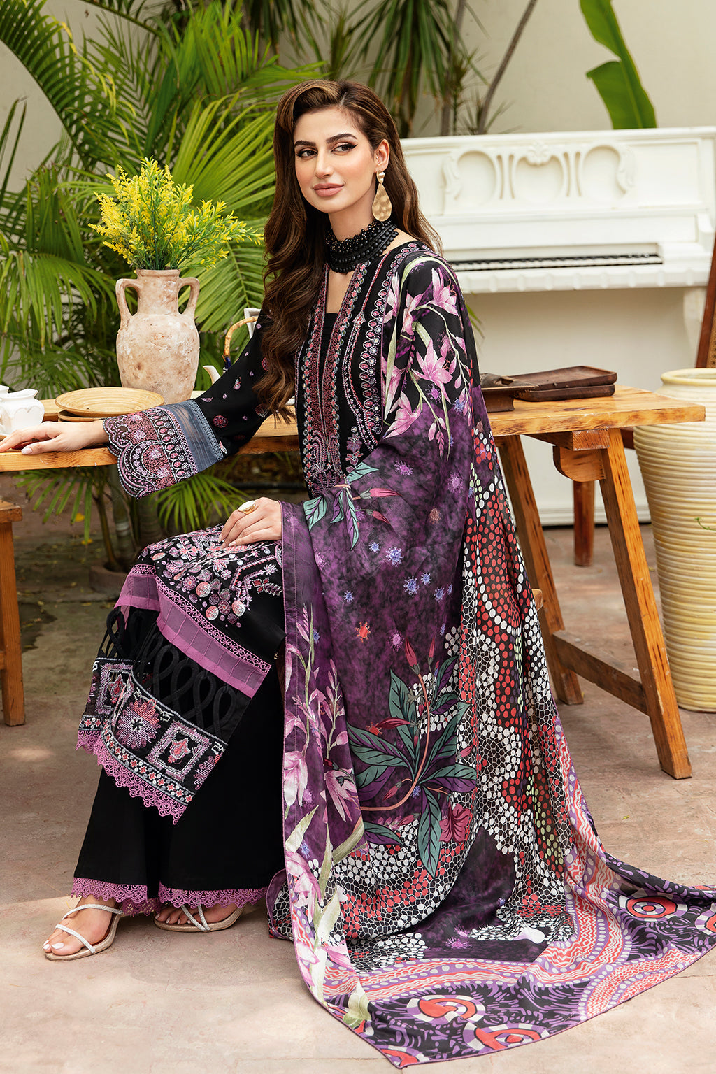 Ramsha | Luxury Lawn 24 | Y-806 - House Of Hania