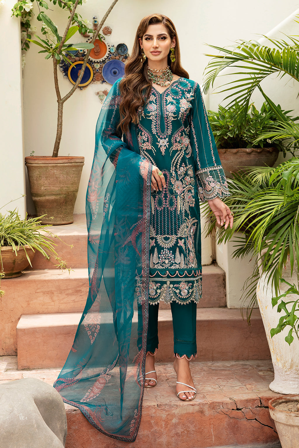 Ramsha | Luxury Lawn 24 | Y-808 - House Of Hania