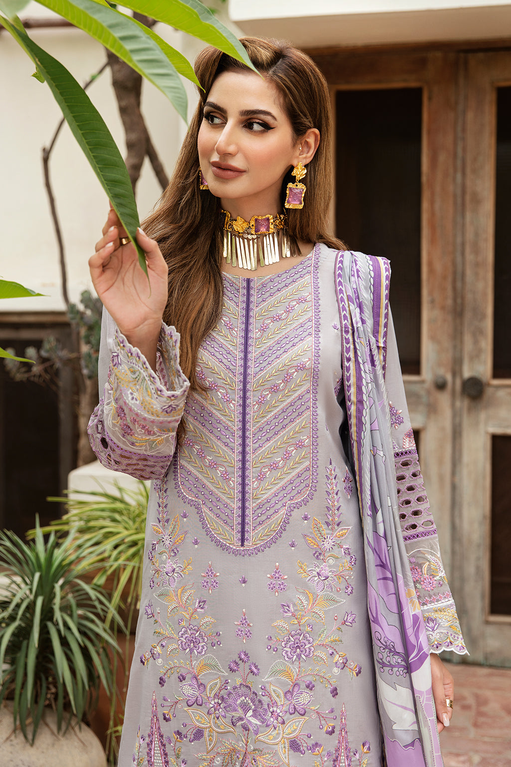 Ramsha | Luxury Lawn 24 | Y-809 - House Of Hania