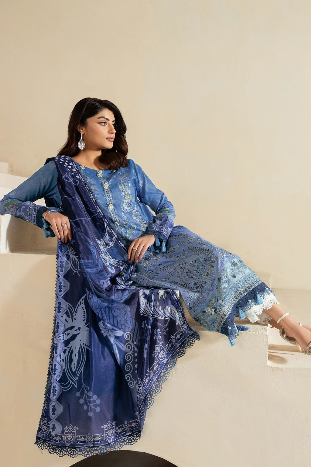 Ramsha | Mashaal Luxury Lawn | L-1302 - House Of Hania