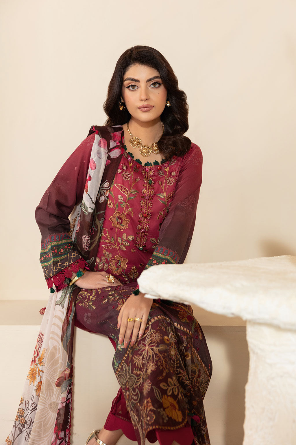 Ramsha | Mashaal Luxury Lawn | L-1303 - House Of Hania