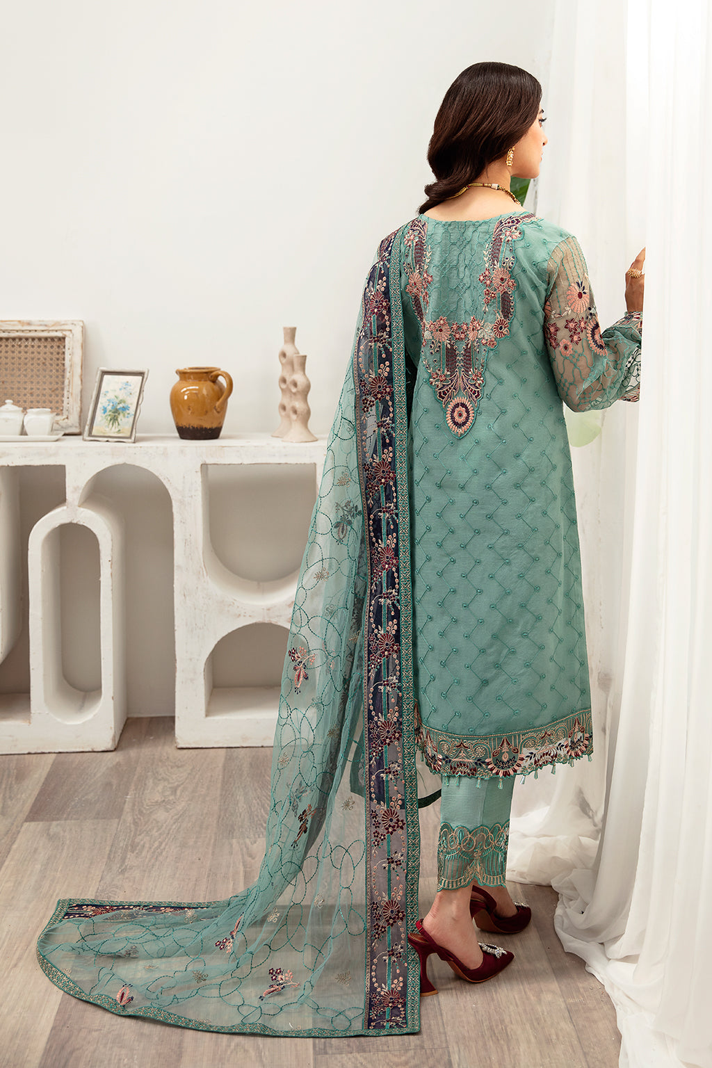 Ramsha | Minhal Organza Collection | M-1001 - House Of Hania