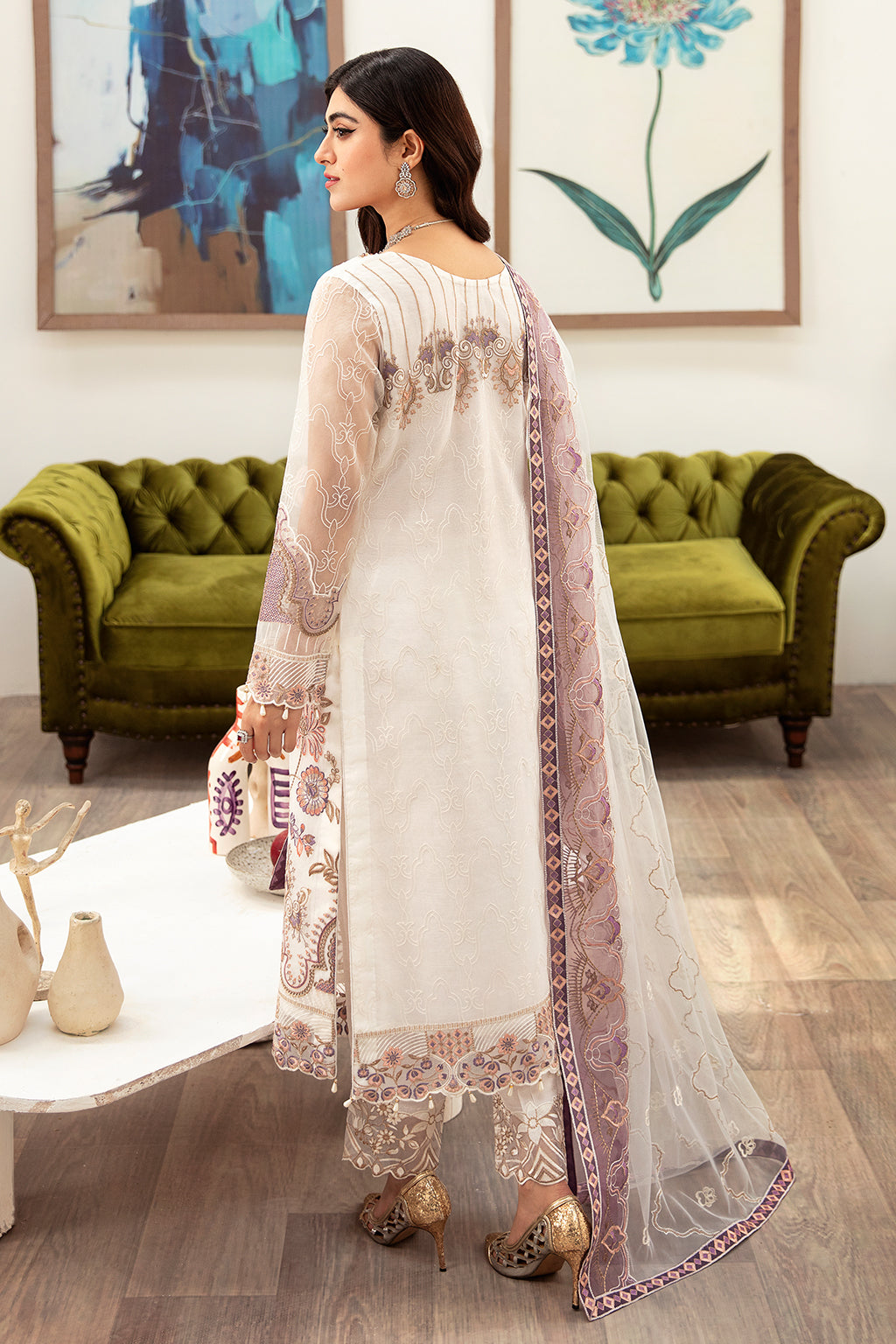 Ramsha | Minhal Organza Collection | M-1002 - House Of Hania