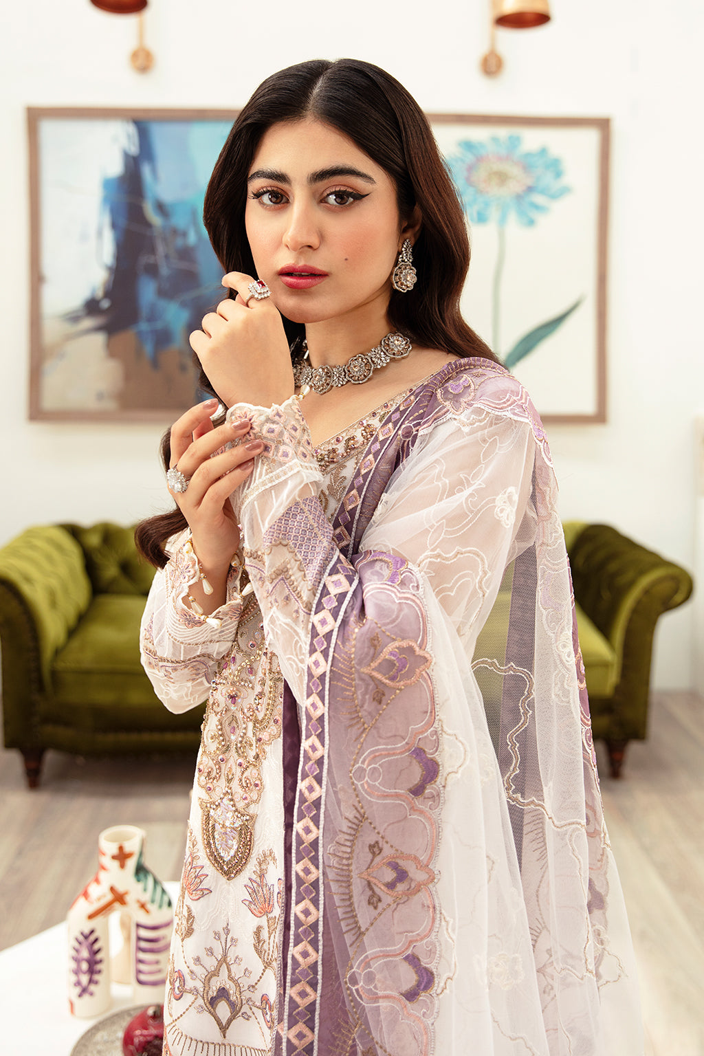Ramsha | Minhal Organza Collection | M-1002 - House Of Hania