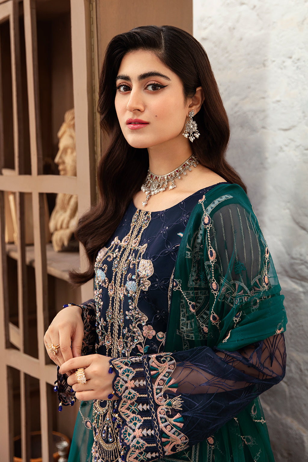Ramsha | Minhal Organza Collection | M-1009 - House Of Hania