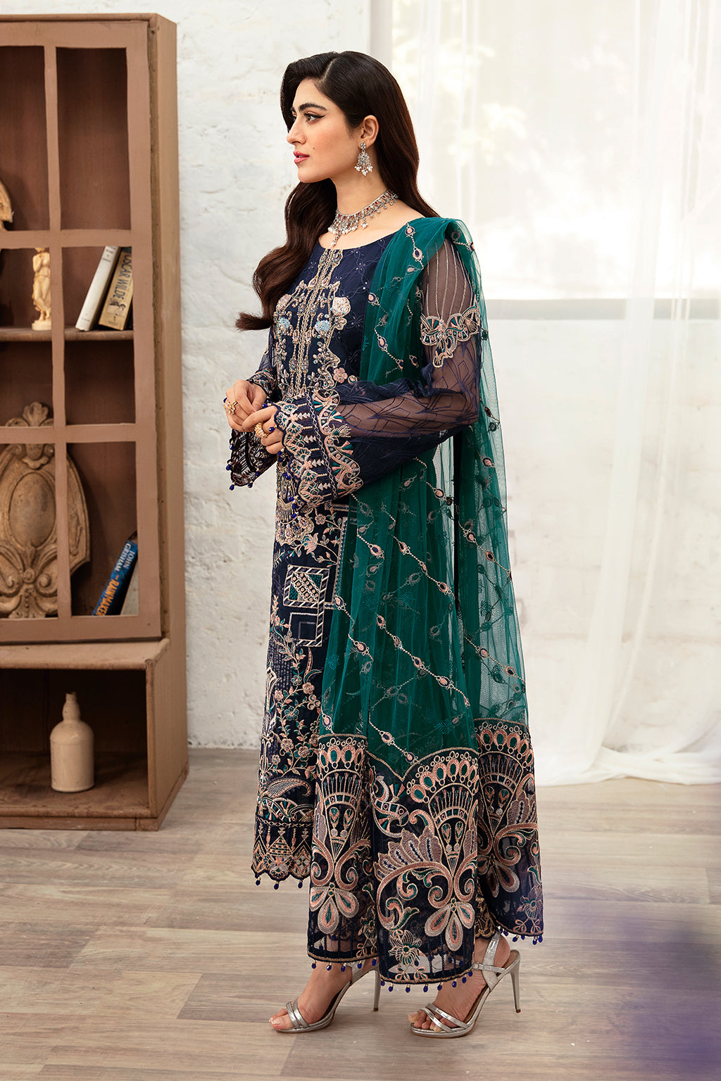 Ramsha | Minhal Organza Collection | M-1009 - House Of Hania