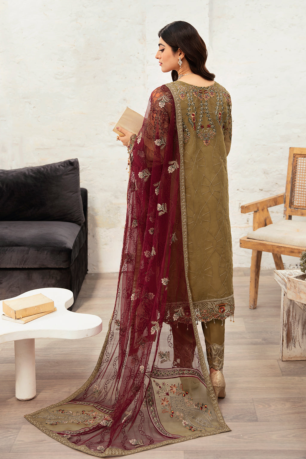 Ramsha | Minhal Organza Collection | M-1010 - House Of Hania
