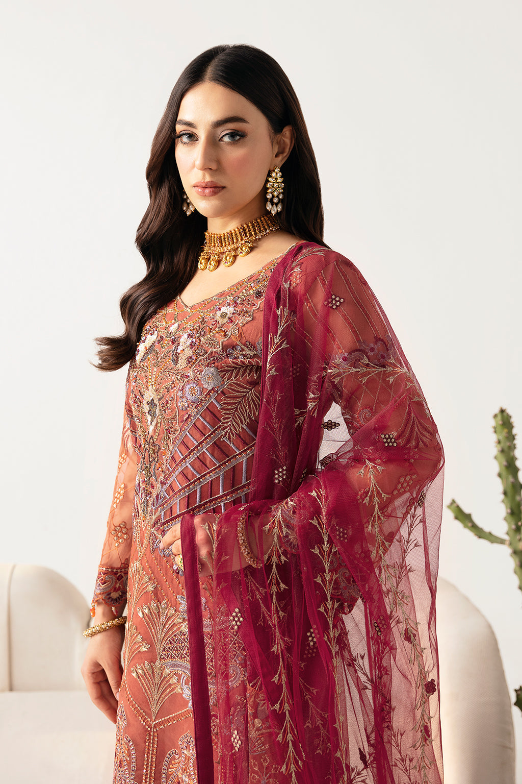 Ramsha | Minhal Organza Collection | M-1103 - House Of Hania