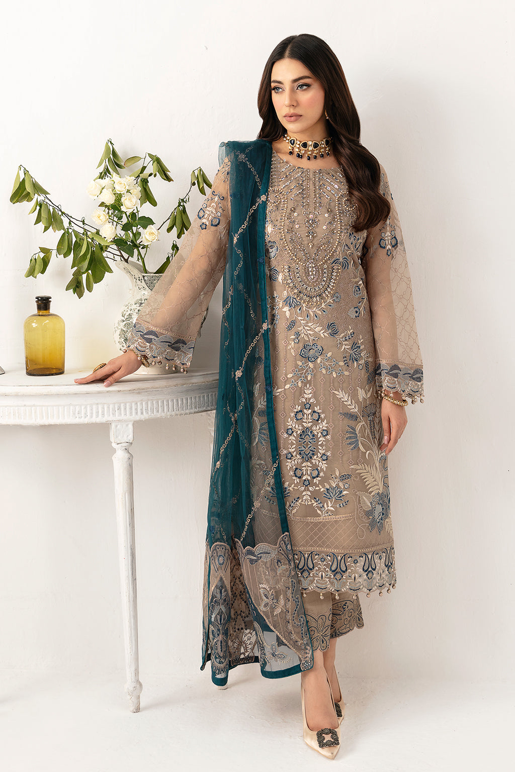 Ramsha | Minhal Organza Collection | M-1106 - House Of Hania
