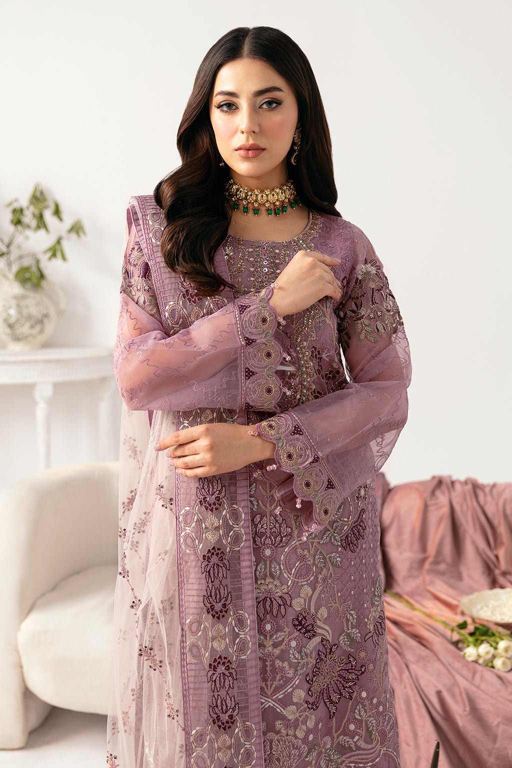 Ramsha | Minhal Organza Collection | M-1107 - House Of Hania