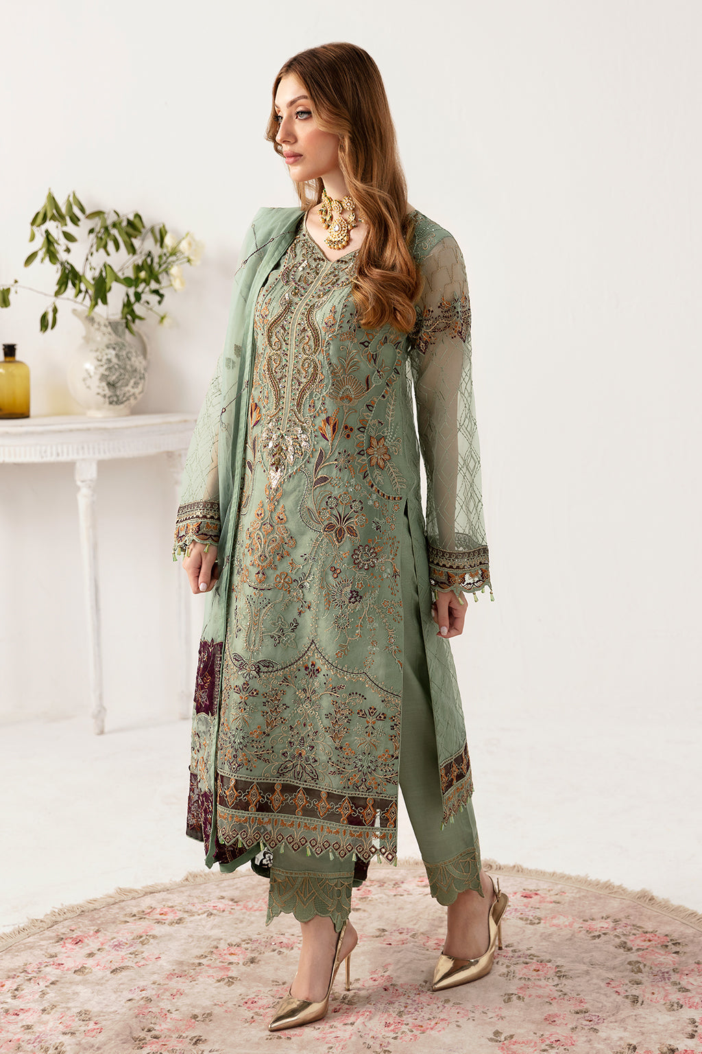 Ramsha | Minhal Organza Collection | M-1108 - House Of Hania
