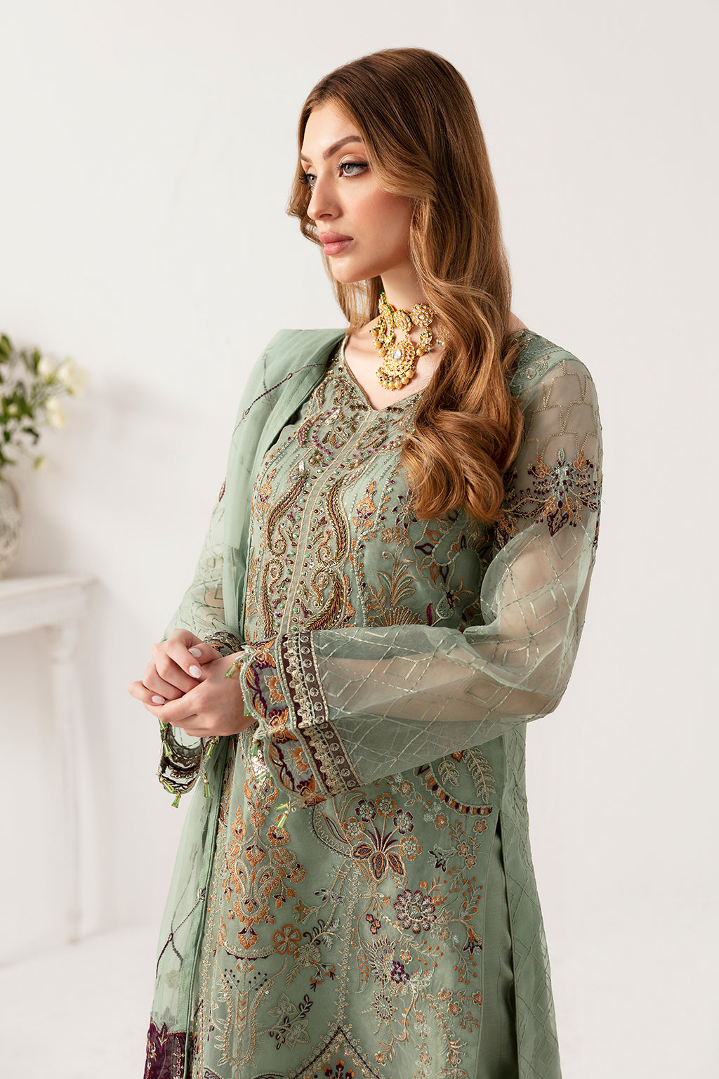 Ramsha | Minhal Organza Collection | M-1108 - House Of Hania