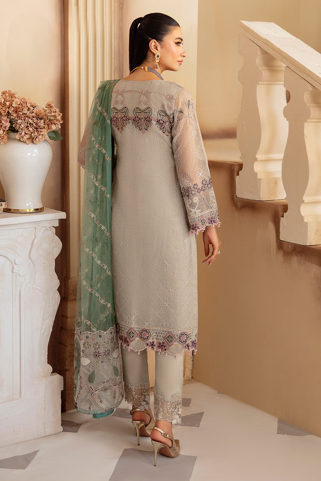 Ramsha | Minhal Organza Collection |  M-1202 - House Of Hania
