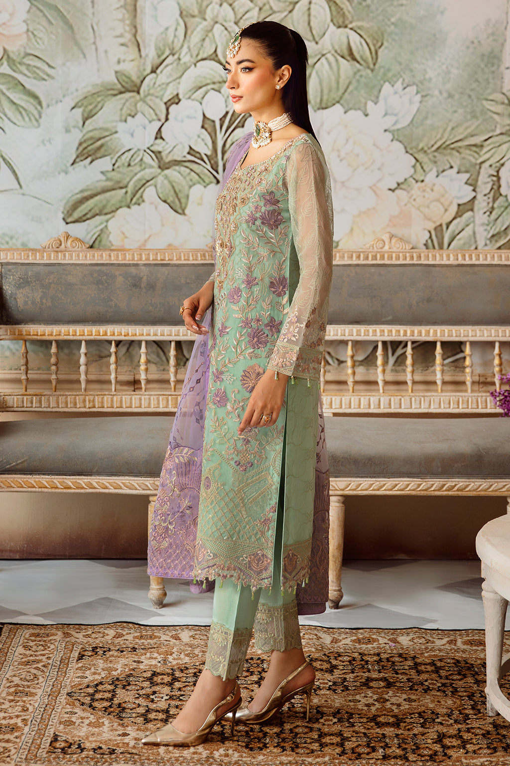 Ramsha | Minhal Organza Collection |   M-1204 - House Of Hania