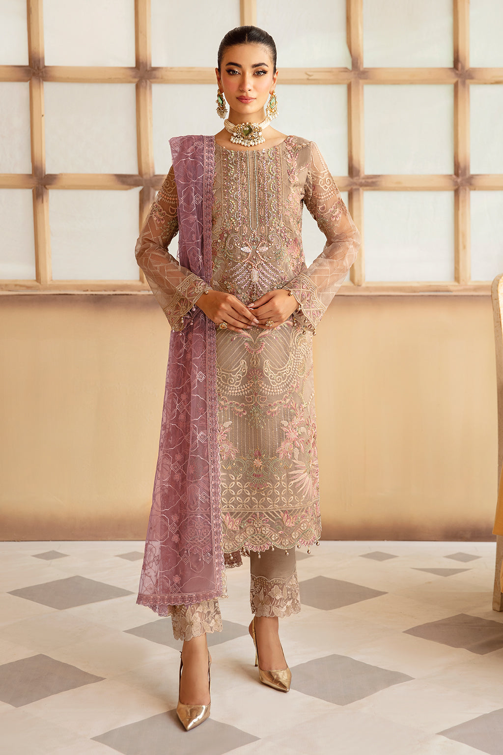 Ramsha | Minhal Organza Collection |   M-1206 - House Of Hania