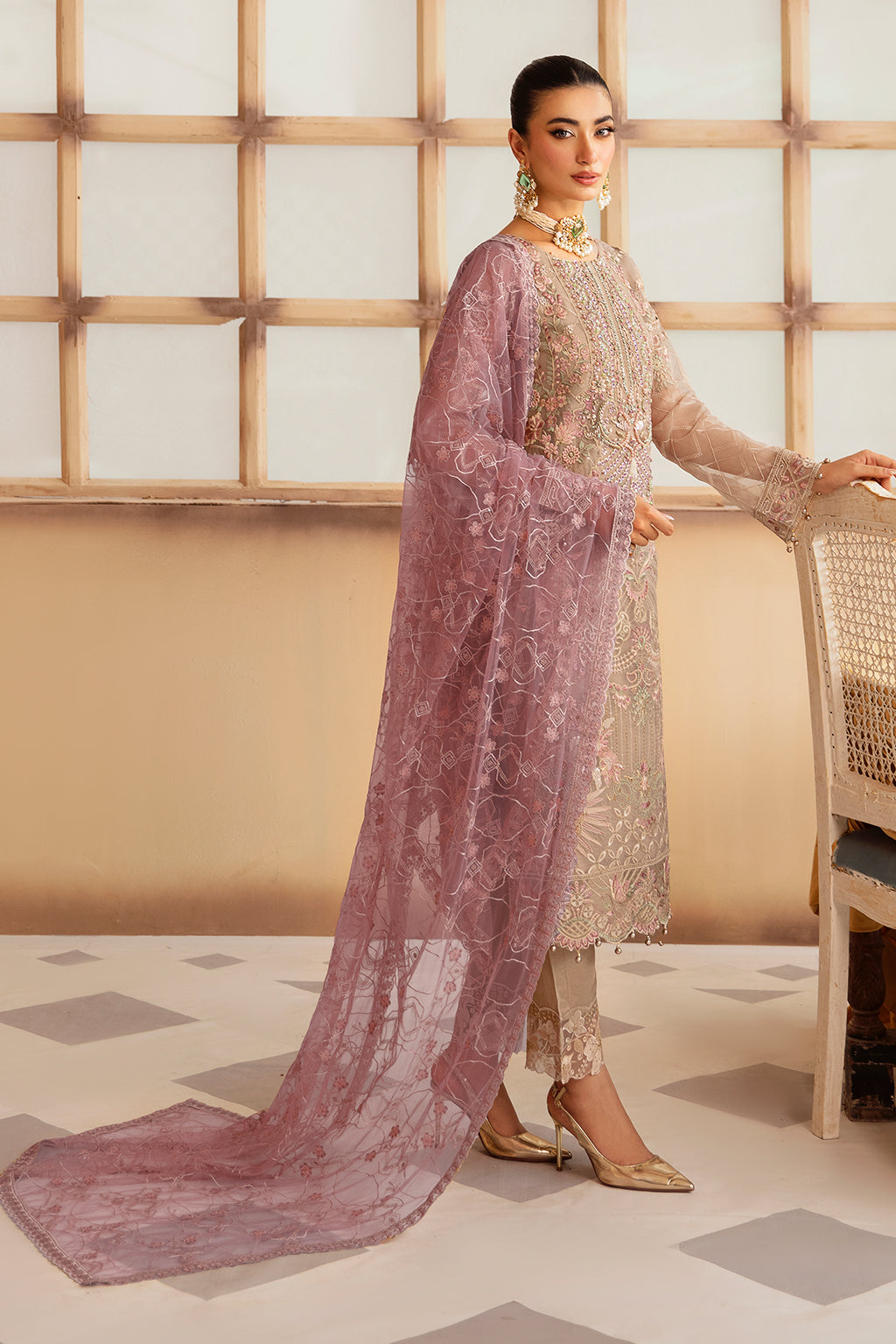 Ramsha | Minhal Organza Collection |   M-1206 - House Of Hania