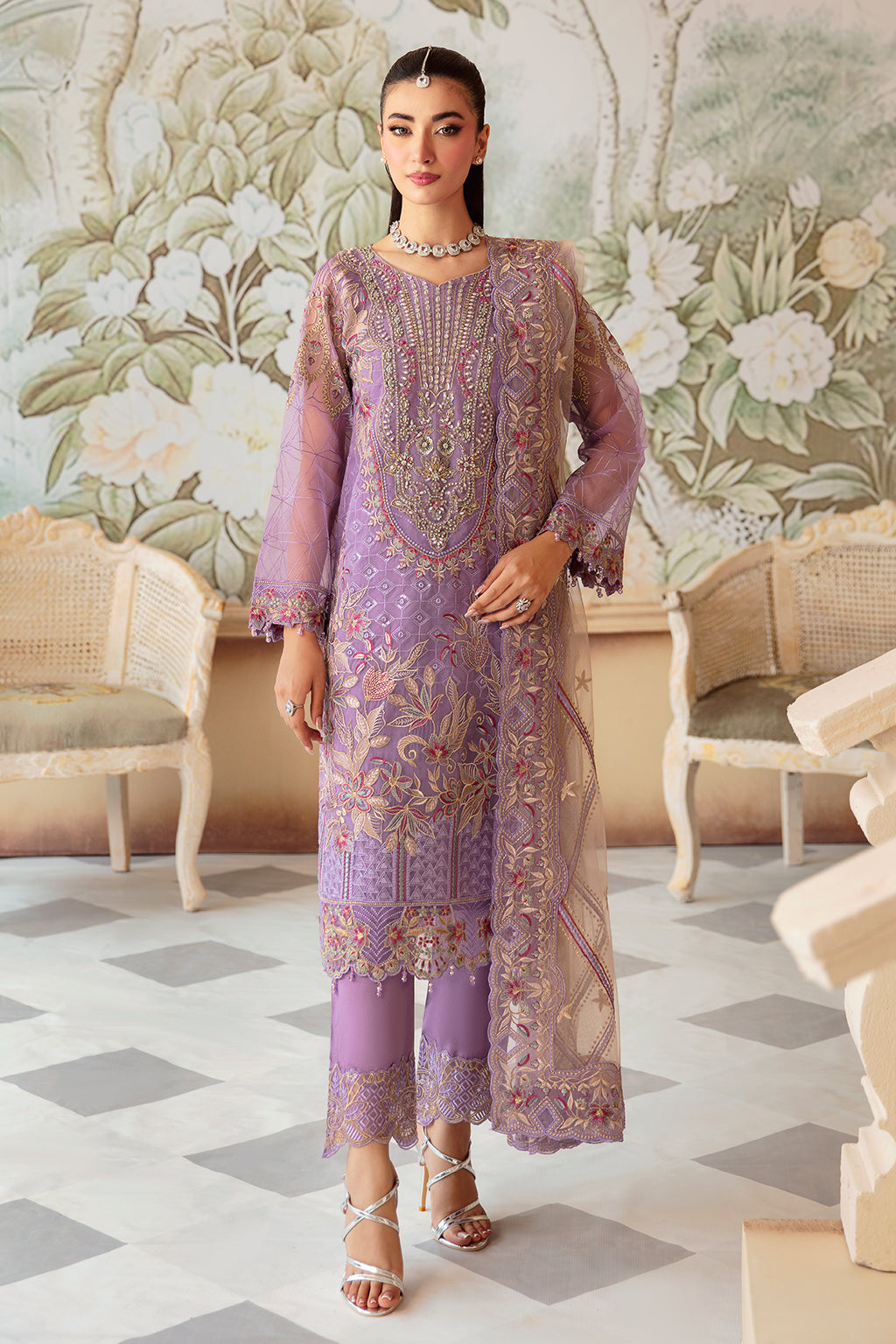 Ramsha | Minhal Organza Collection |  M-1207 - House Of Hania