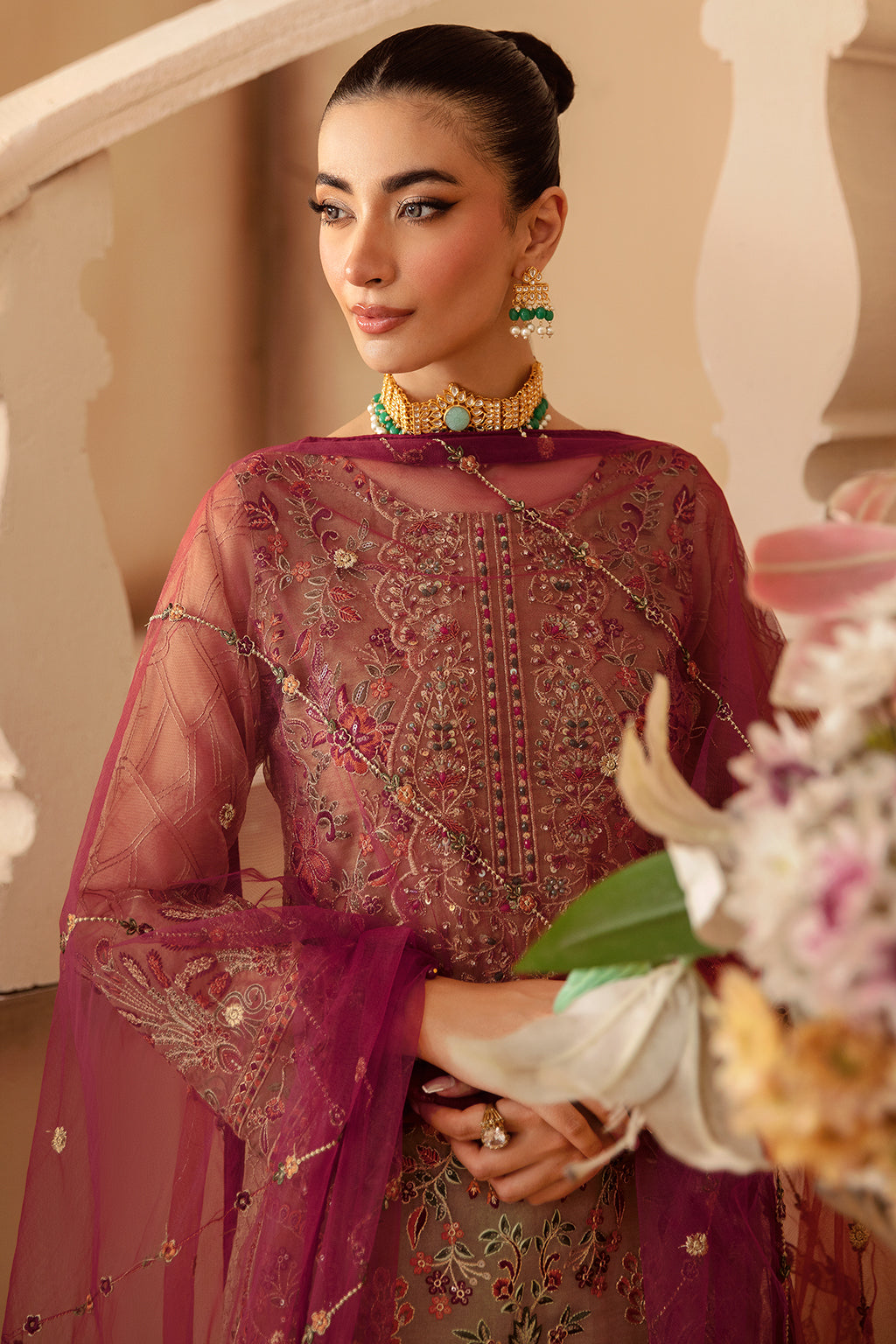 Ramsha | Minhal Organza Collection |  M-1208 - House Of Hania