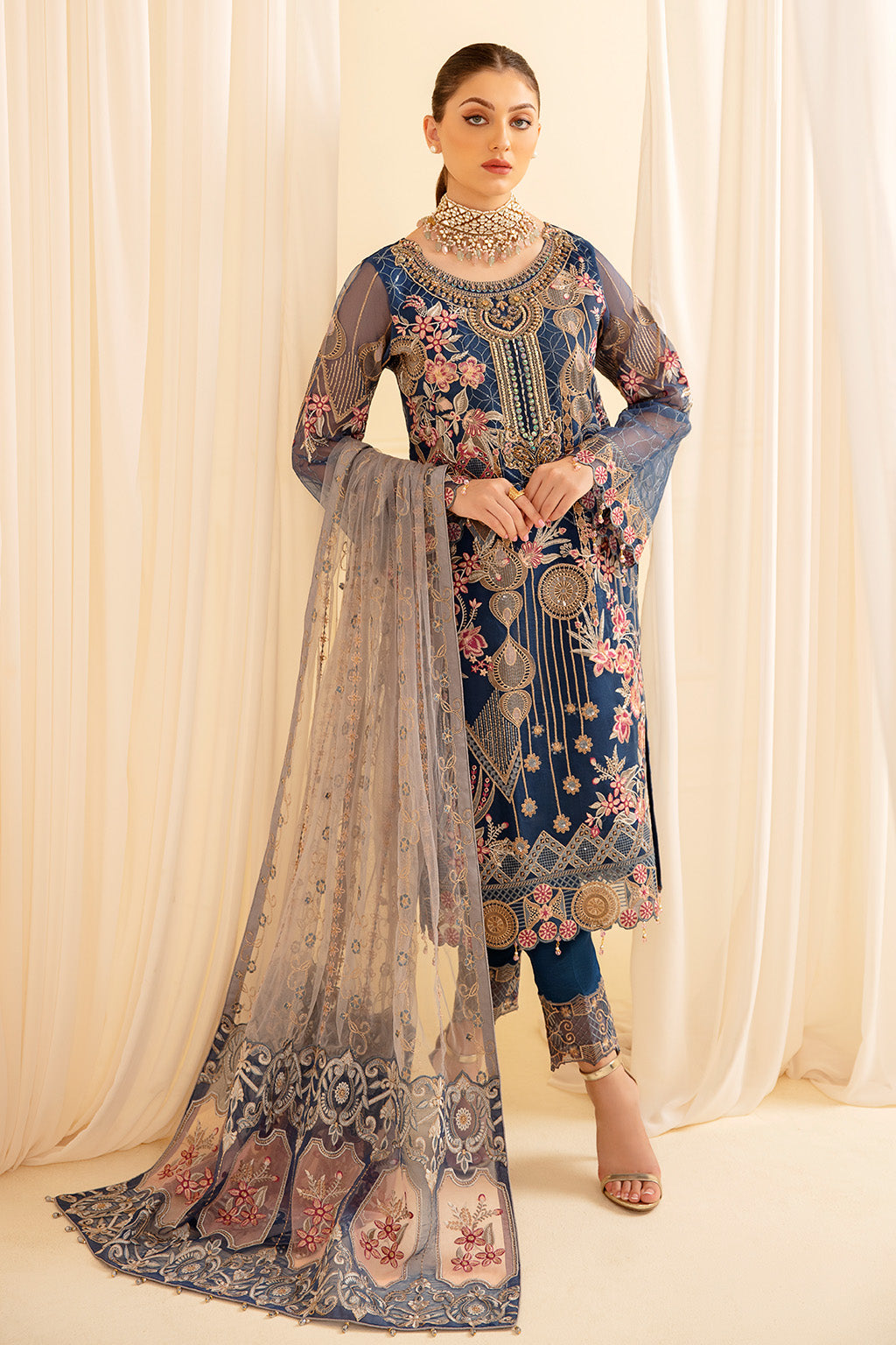 Ramsha | Minhal Organza Collection | M-701 - House Of Hania