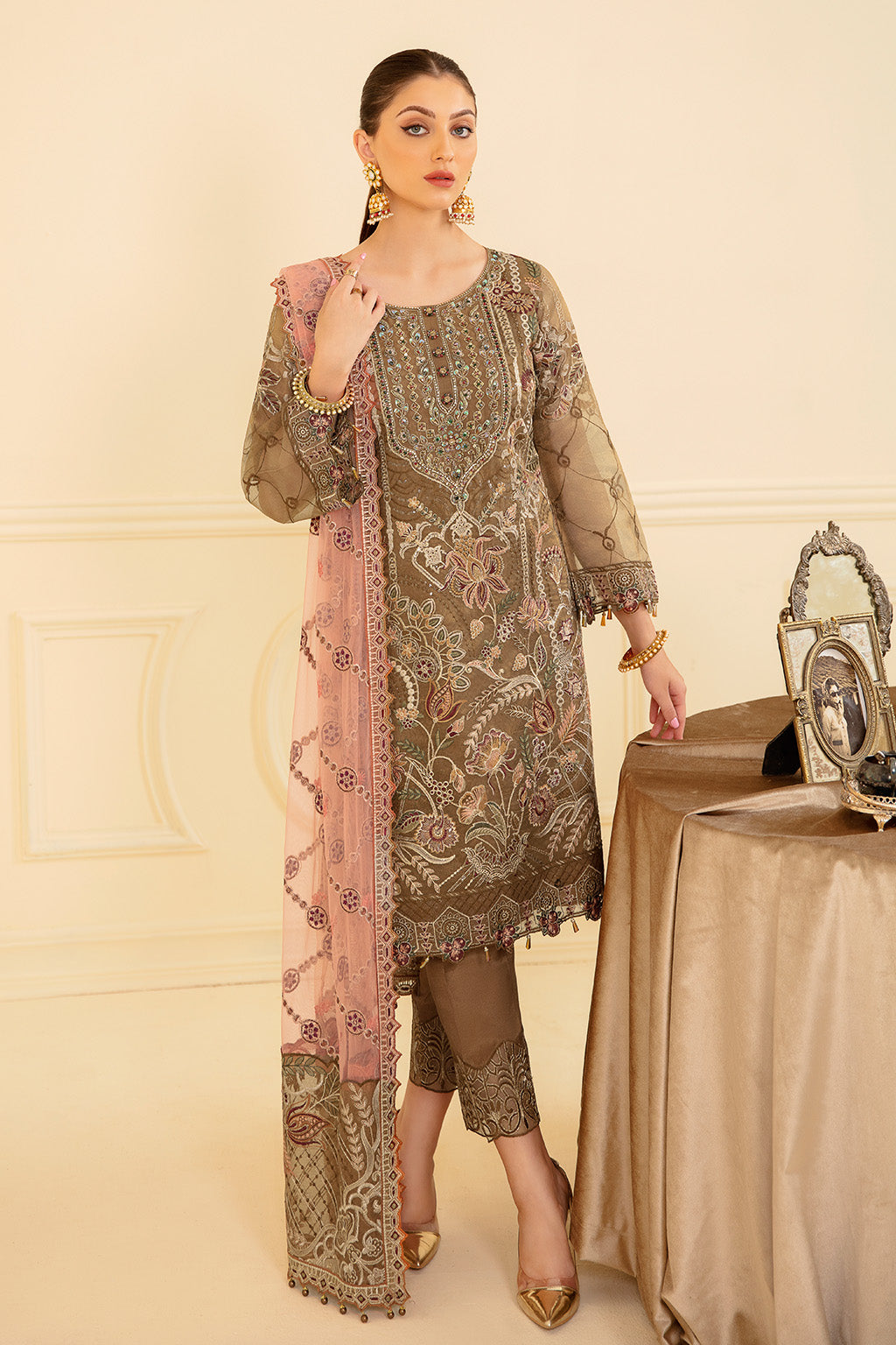 Ramsha | Minhal Organza Collection | M-705 - House Of Hania