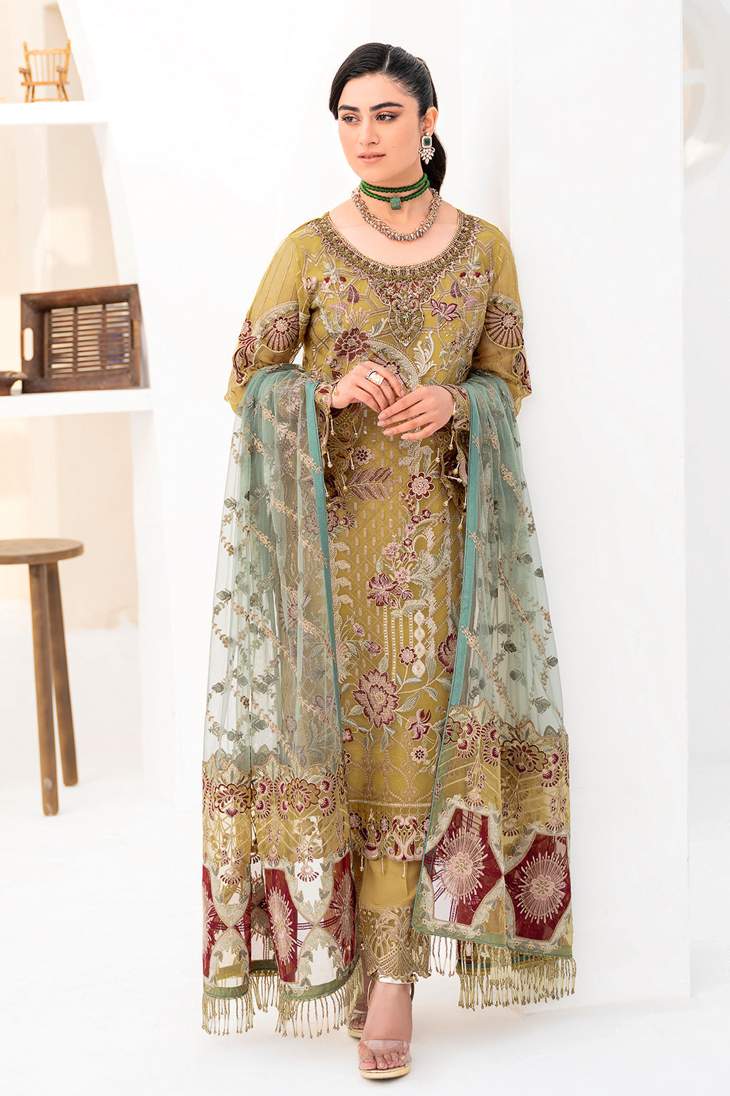 Ramsha | Minhal Organza Collection | M-805 - House Of Hania