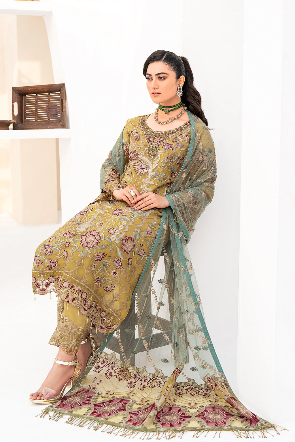 Ramsha | Minhal Organza Collection | M-805 - House Of Hania