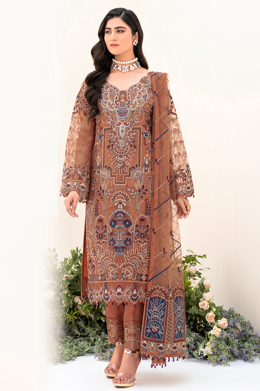 Ramsha | Minhal Organza Collection | M-808 - House Of Hania