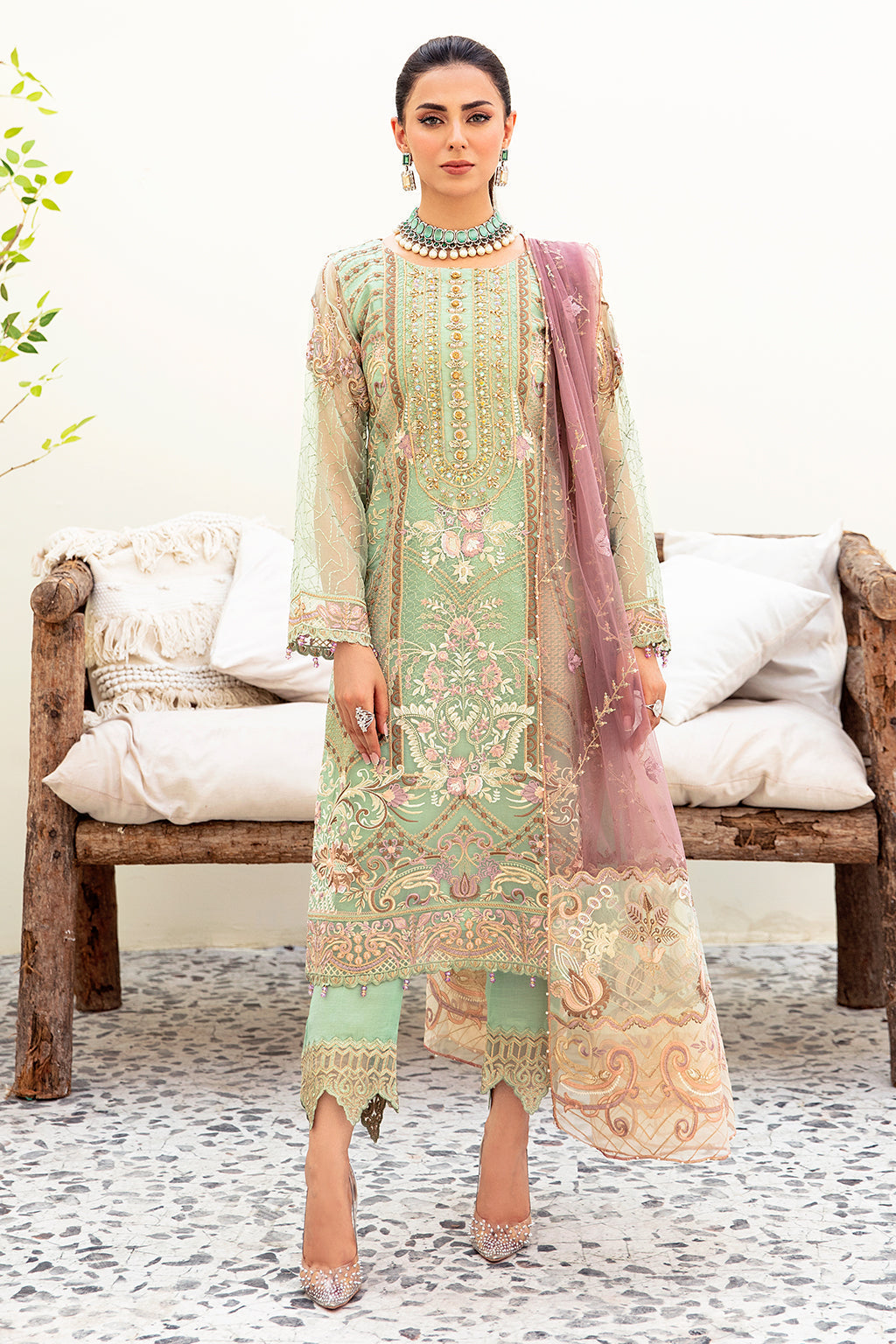 Ramsha | Minhal Organza Collection | M-905 - House Of Hania