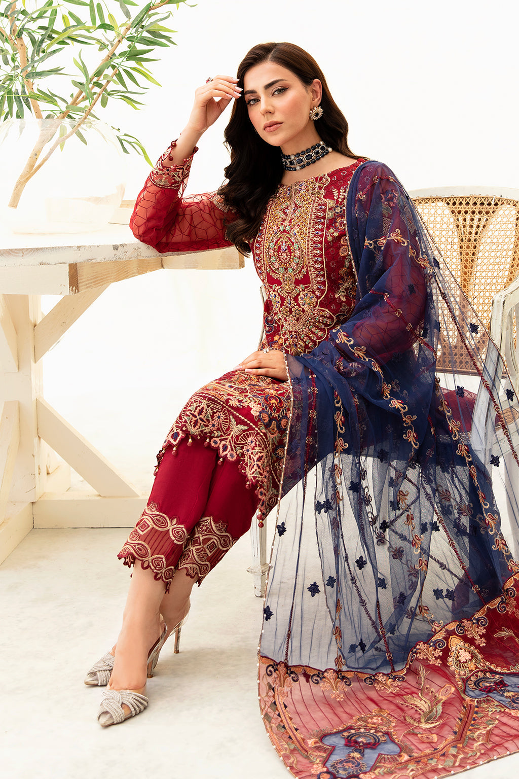 Ramsha | Minhal Organza Collection | M-908 - House Of Hania