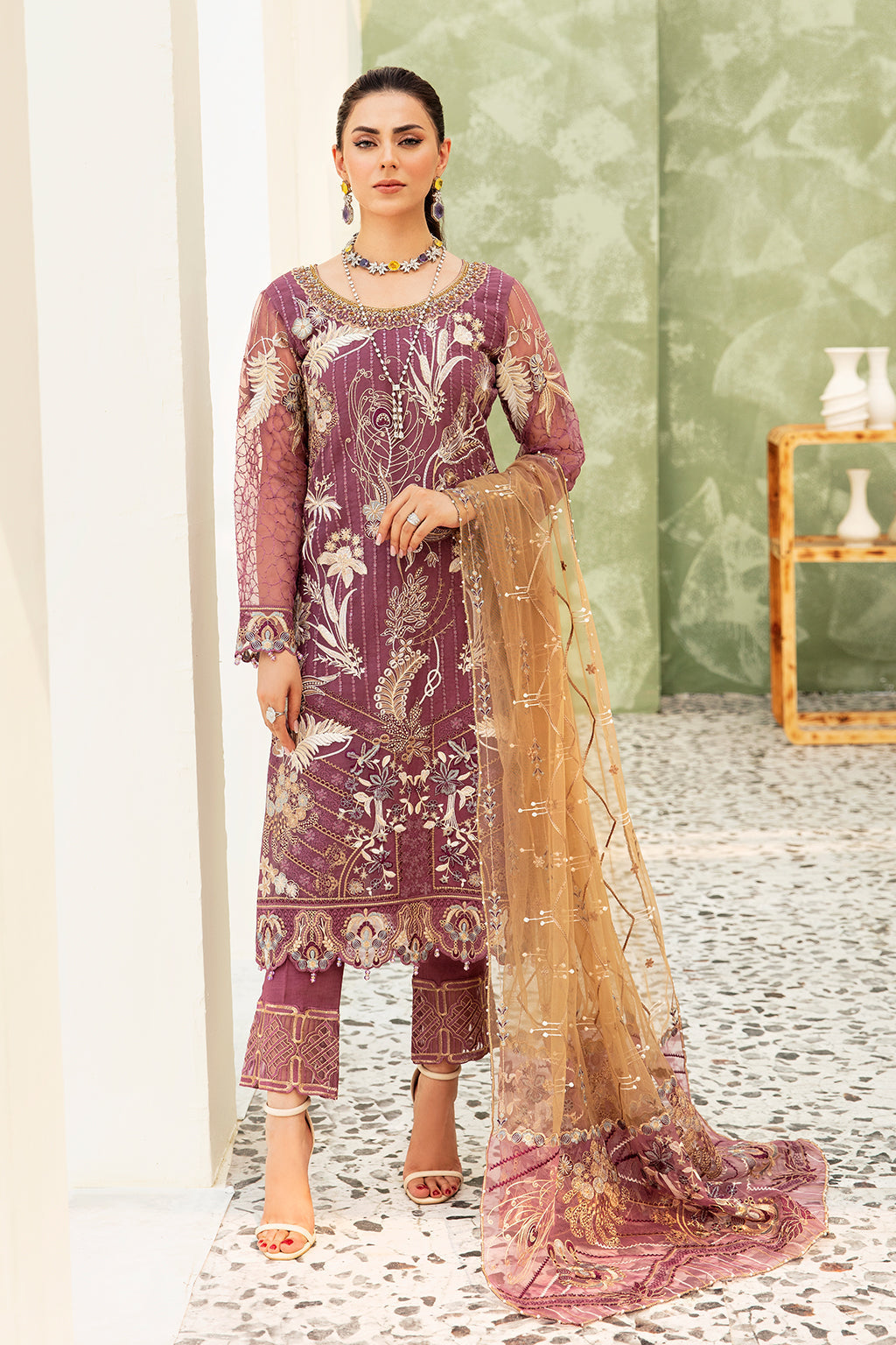 Ramsha | Minhal Organza Collection | M-910 - House Of Hania