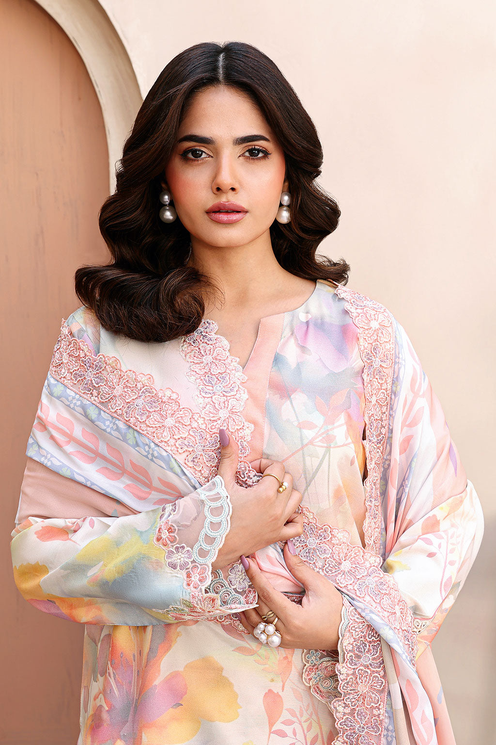 Ramsha | Naqsh Embroidered Rawsilk | RS-01 - House Of Hania