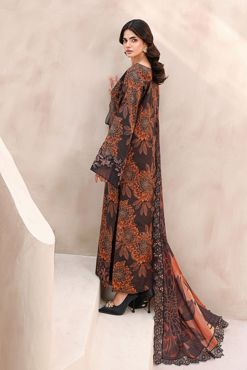 Ramsha | Naqsh Embroidered Rawsilk | RS-02 - House Of Hania