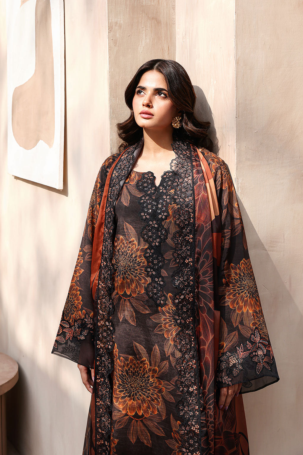 Ramsha | Naqsh Embroidered Rawsilk | RS-02 - House Of Hania