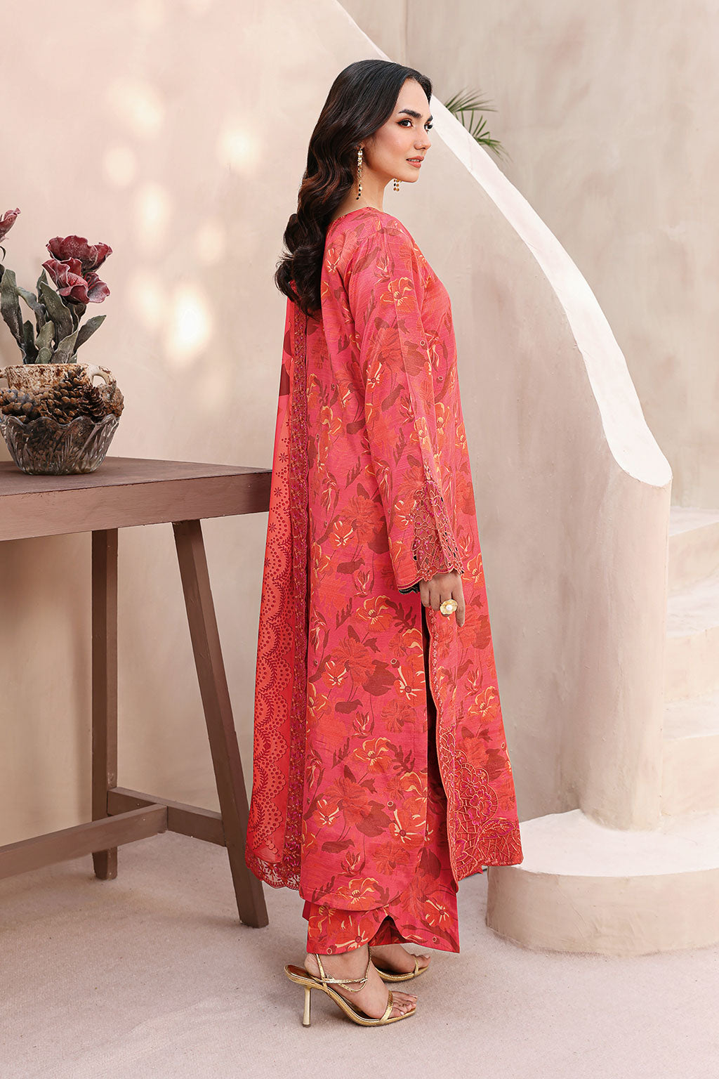 Ramsha | Naqsh Embroidered Rawsilk | RS-06 - House Of Hania