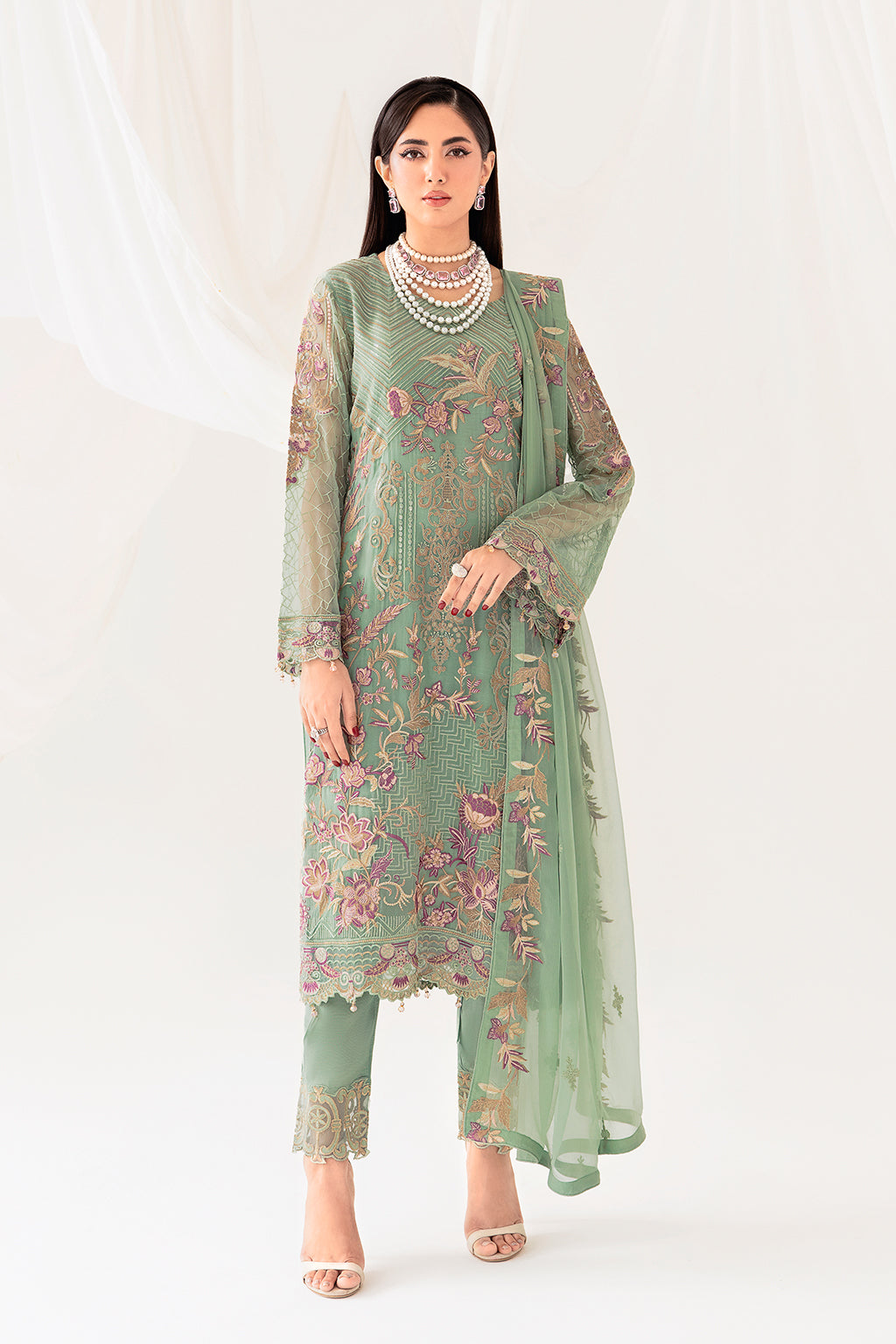 Ramsha | Rangoon Chiffon Collection 24 | D-1003 - House Of Hania
