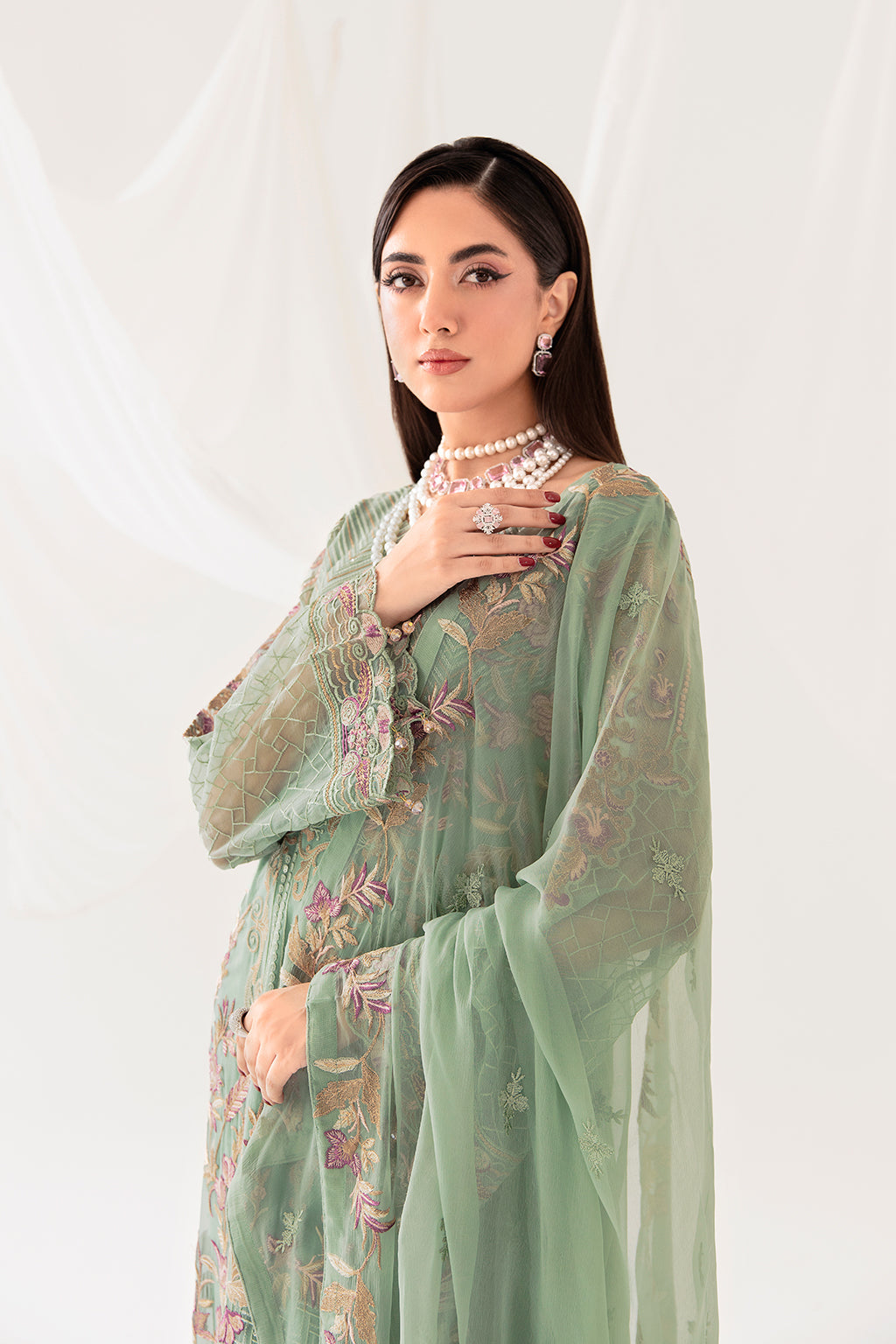 Ramsha | Rangoon Chiffon Collection 24 | D-1003 - House Of Hania
